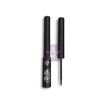 W7 Aye Aye Captain Very Black Liquid Eyeliner, SKU:5060294395010