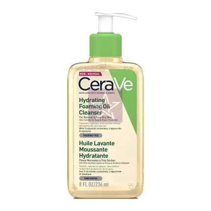 Cerave Hydrating Foaming Oil Cleanser For Normal To Very Dry Skin 236ml, SKU: 3337875773430