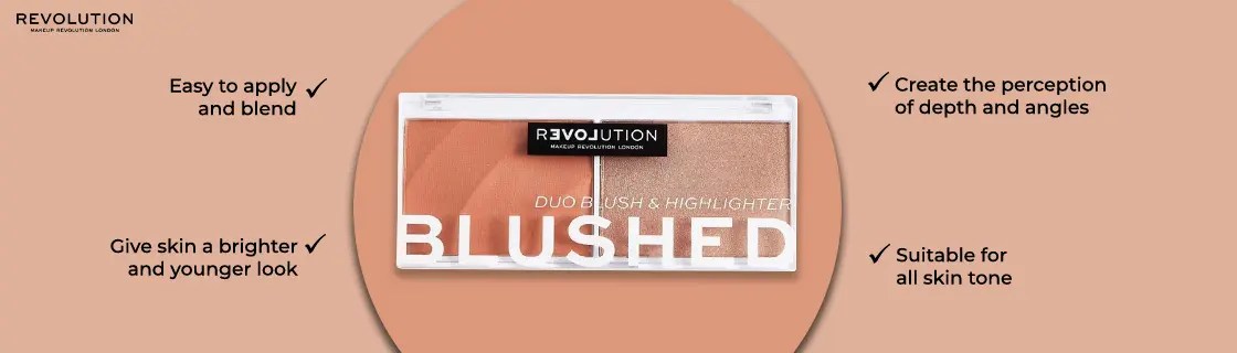 Makeup Revolution Duo Blush & Highlighter - Queen