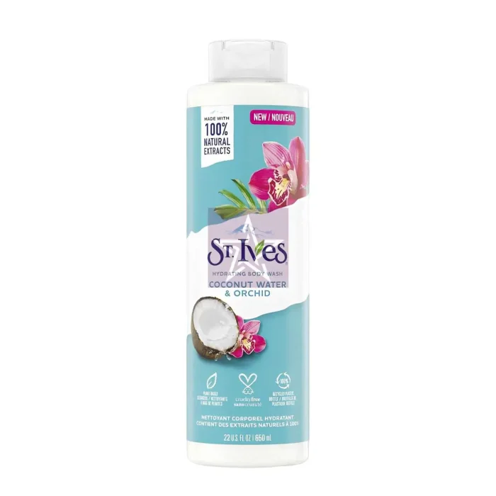 St. Ives Coconut Water & Orchid Hydrating Body Wash 650ml, SKU: 077043002131