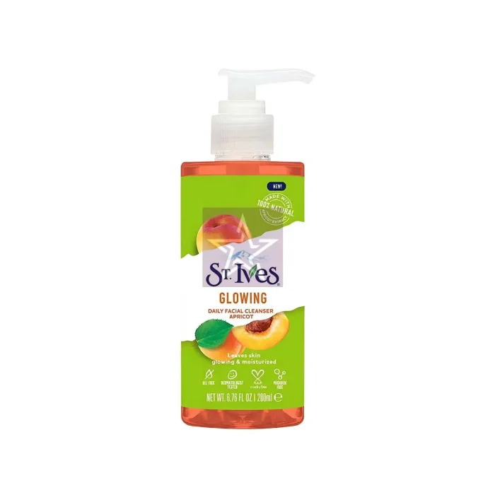 St. Ives Glowing Apricot Daily Facial Cleanser 200ml, SKU: 8801619051849