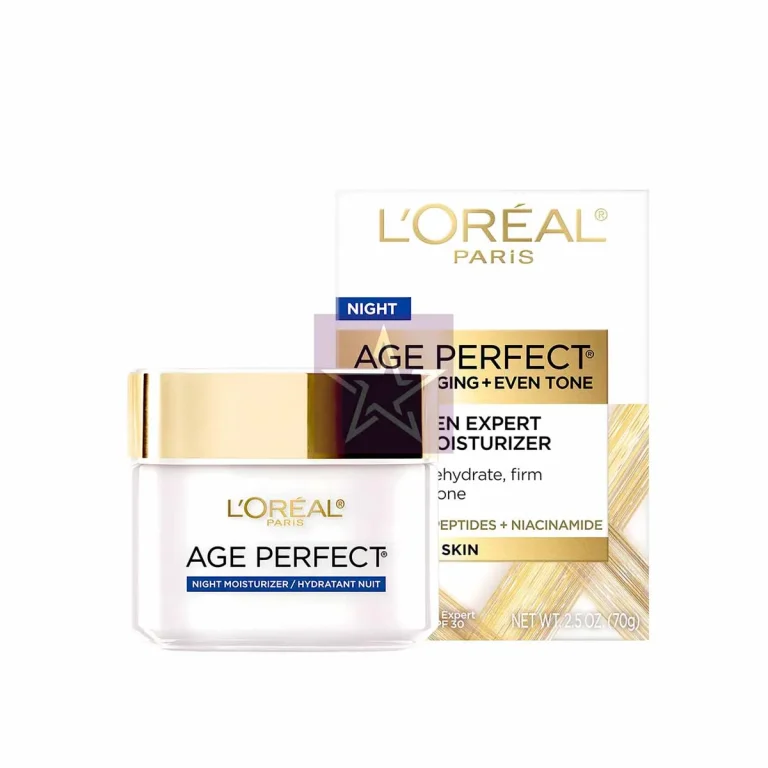 L'Oreal Age Perfect Anti-Sagging & Even Tone Collagen Expert Night Moisturizer - 70gm, SKU: 071249645857