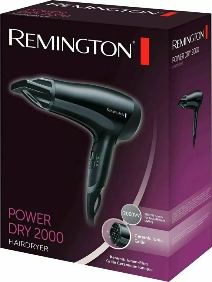 Remington Power Dry 2000 Professional Hair Dryer - D3010, SKU: 4008496759675