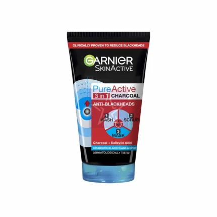 Garnier Pure Active 3 in 1 Charcoal Wash,Scrub,Mask - 150ml, SKU: 3600541895508