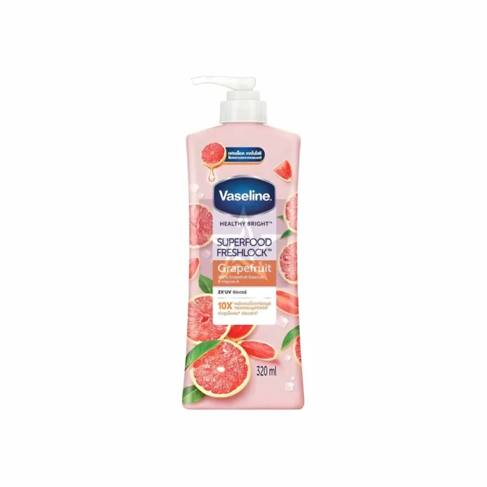 Vaseline Healthy Bright Super Food Fresh Lock Grapefruit Body Lotion - 320ml, SKU: 8851932443234