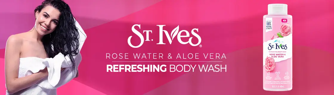 St. Ives Rose Water & Aloe Vera Refreshing Body Wash 473ml