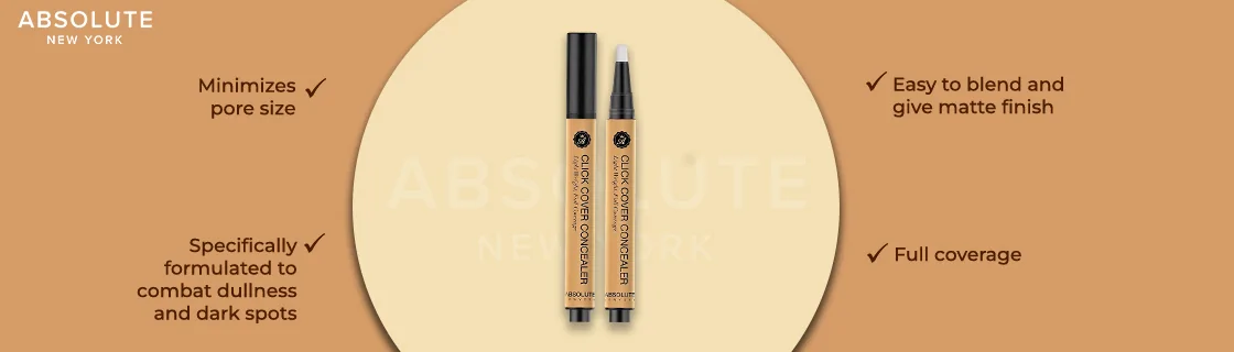 ABNY - Click Cover Concealer MFCC 15 - CC Yellow Features