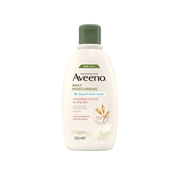 Aveeno Daily Moisturising Apricot & Honey Yogurt Body Wash 300ml, SKU: 3574661321523