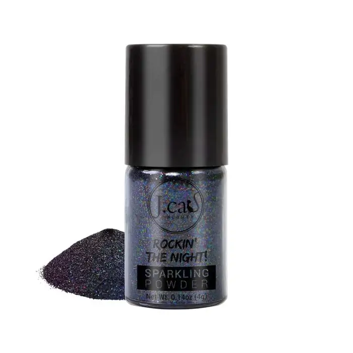 J.Cat Beauty Loose Glitter Sparkling Powder - Bondi Black, SKU:741459571641