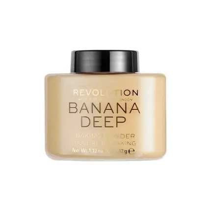 Makeup Revolution Banana Deep Loose Baking Powder - 32gm, SKU:5057566072182