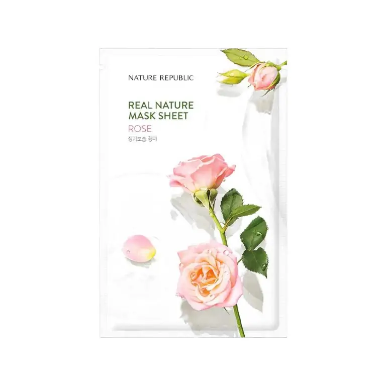 Nature Republic Real Nature Rose Sheet Mask - 23ml, SKU: 8806173449460