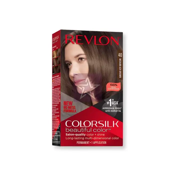 Revlon Colorsilk Beautiful Hair Color - 40 Medium Ash Brown, SKU: 309978695400