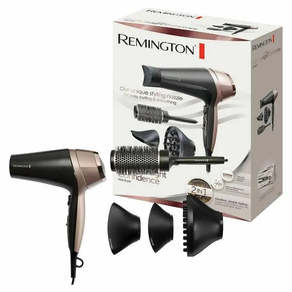 Remington Curl & Straight Confidence Hair Dryer with Accessories - D5706, SKU: 5038061100617